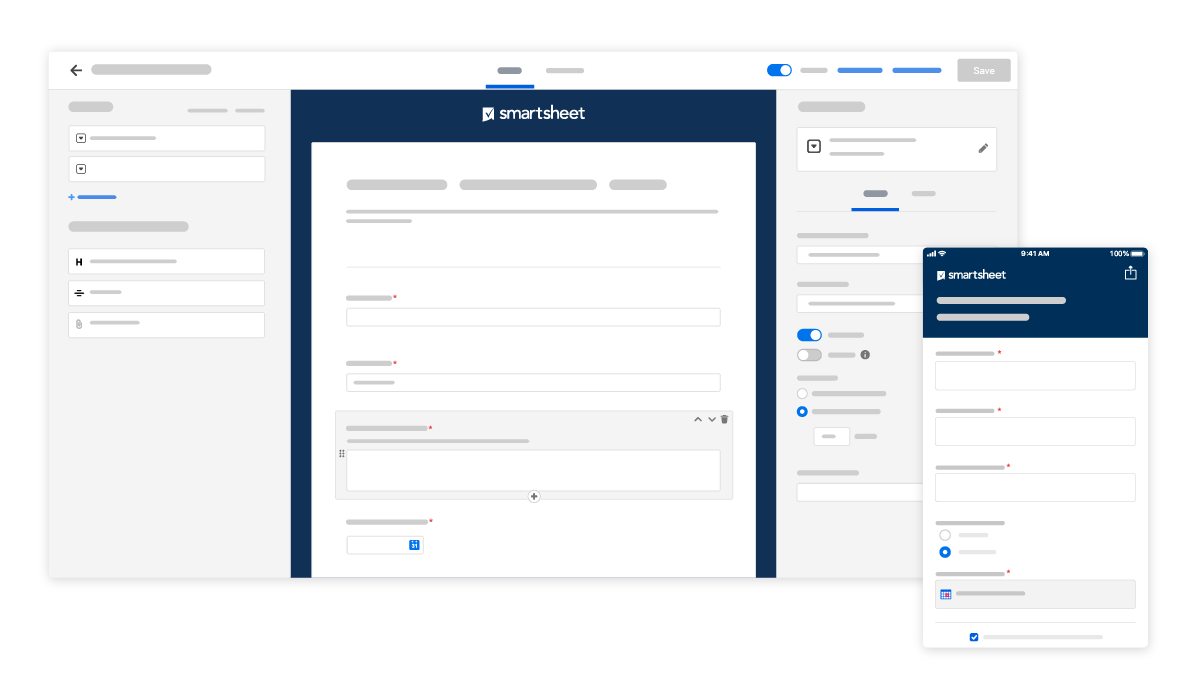 Smartsheet-Formulargenerator