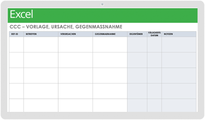 CCC Concern Cause Countermeasure Template 49463 - DE