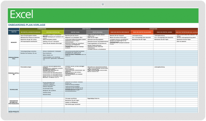 Onboarding-Plan-Vorlage