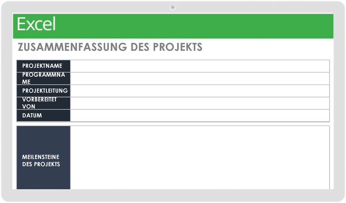 Zusammenfassungsvorlage für Projektleiter