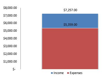 personal budget template bar chart